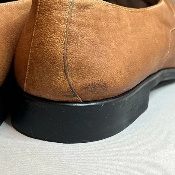 Bruno Magli Raging Collection Made in Italy Tan Leather Loafers Sz 13 Summer - Picture 16 of 16